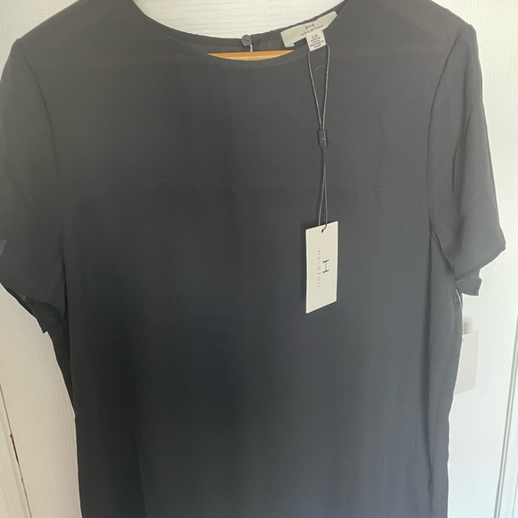 Black silky blouse NWT - Picture 2 of 4